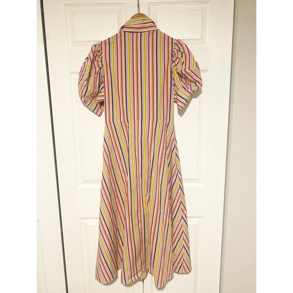 Silvia Tcherassi Roopal Midi-Dress Striped Size Large - Picture 10 of 13